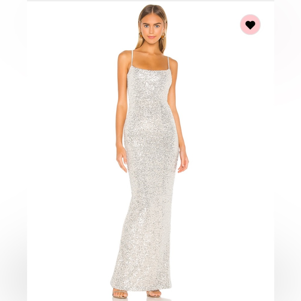 Nookie "Lovers Nothing Sequin Gown" in Silver